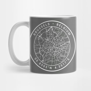 Brussels Map Mug